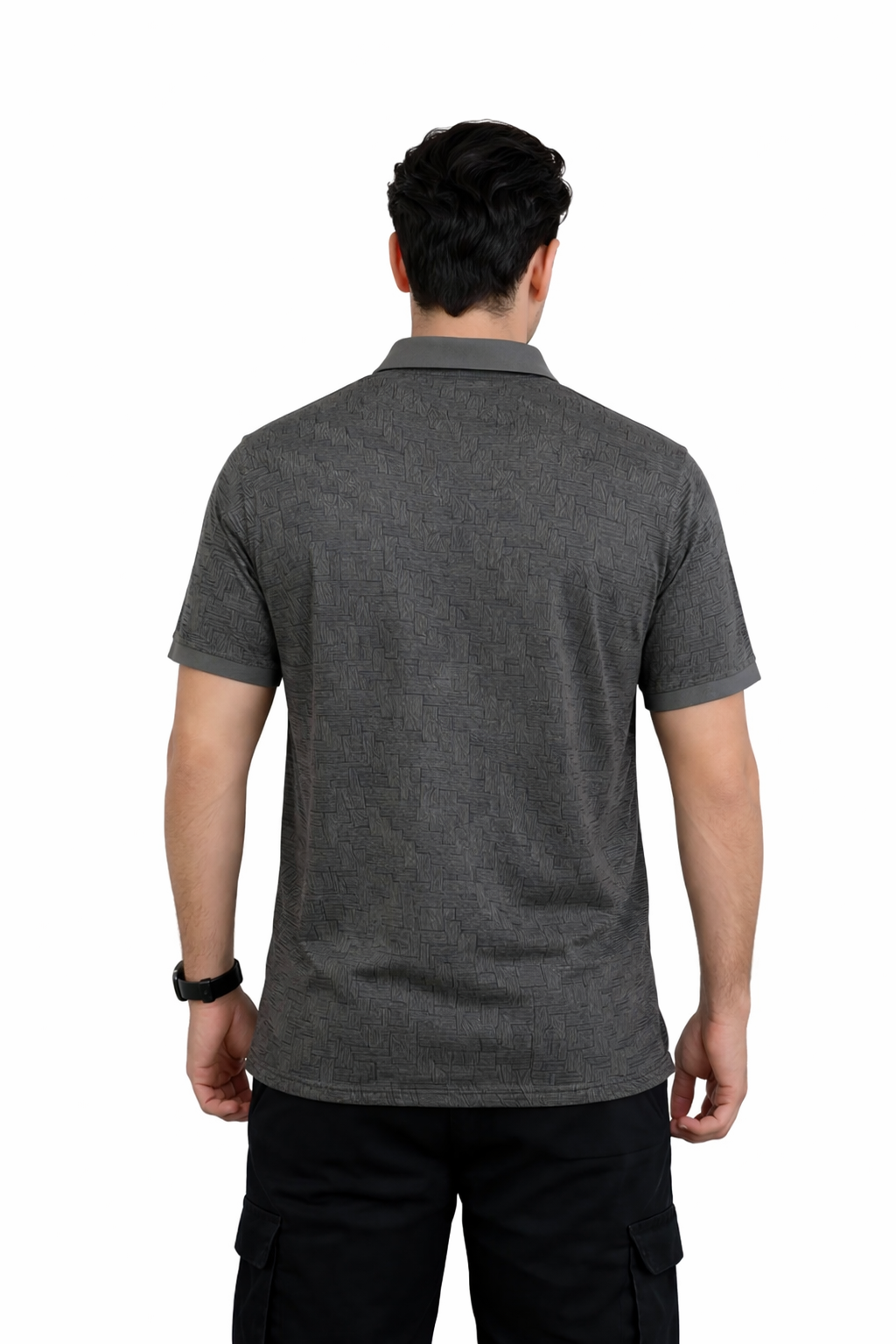 Regal Grid Weave Polo Tee ( Pearl Bush)