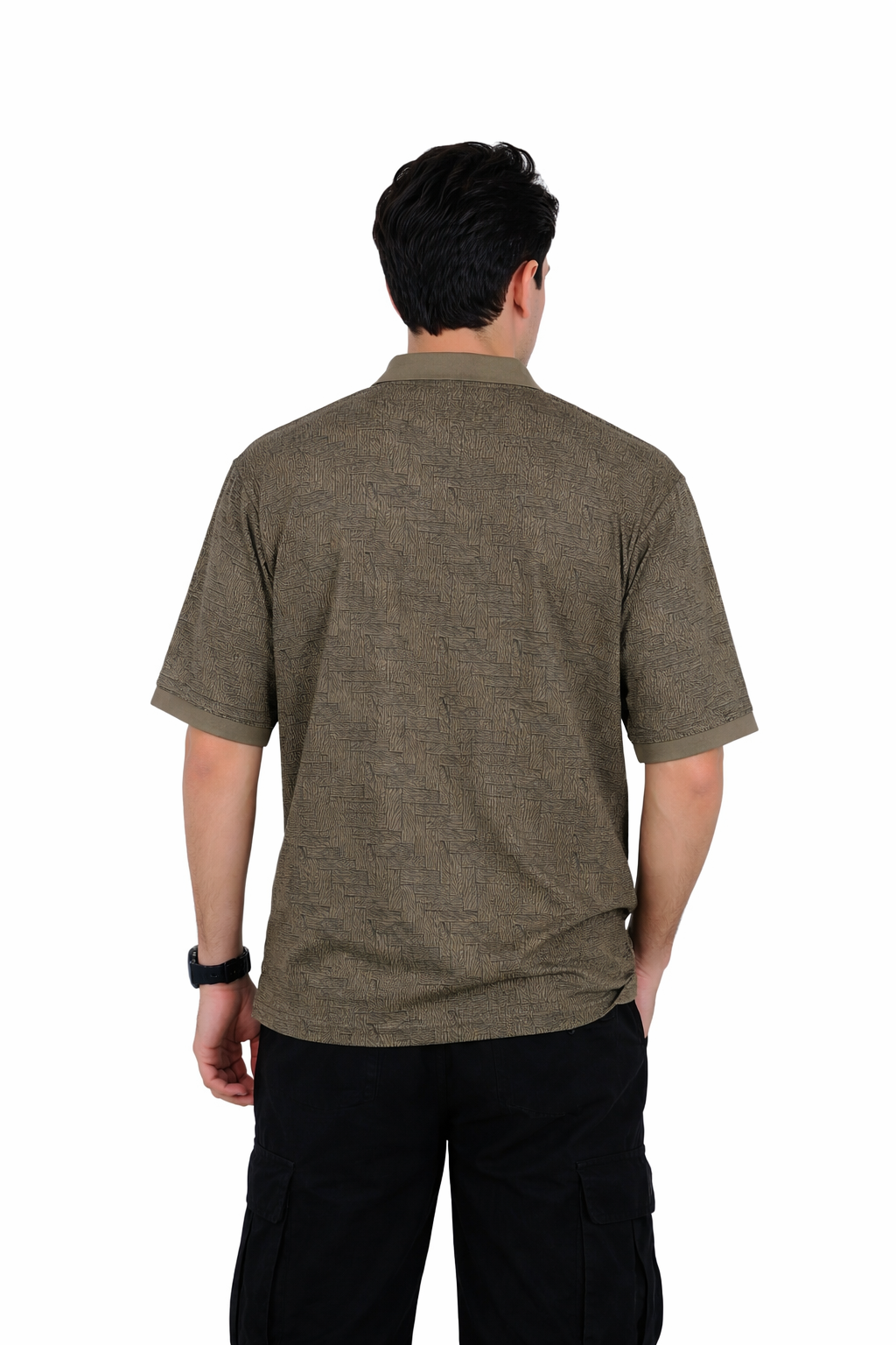 Regal Grid Weave Polo Tee (Ironwood Brown)