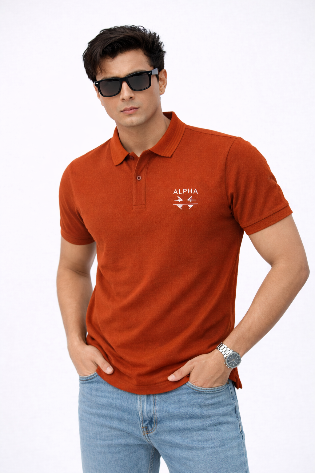 MEN'S PK Polo Tees (Rust)