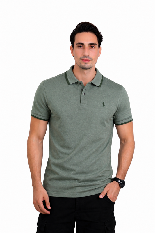 MEN'S Two Tone Tee POLO (Blue Moon)