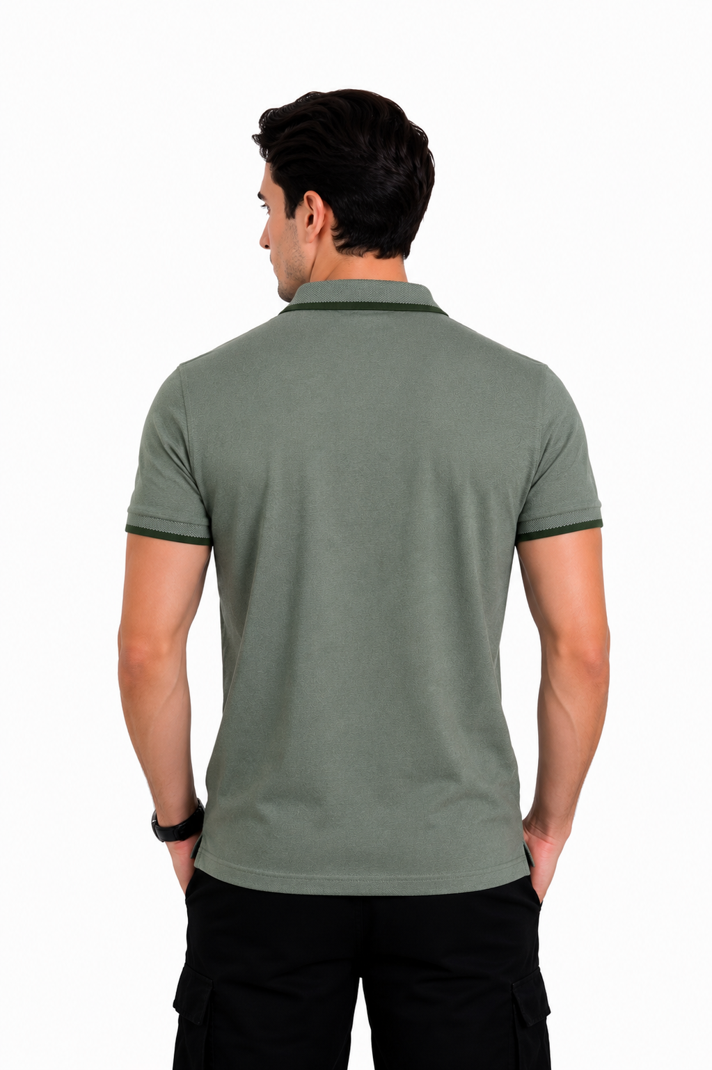 MEN'S Two Tone Tee POLO (Blue Moon)