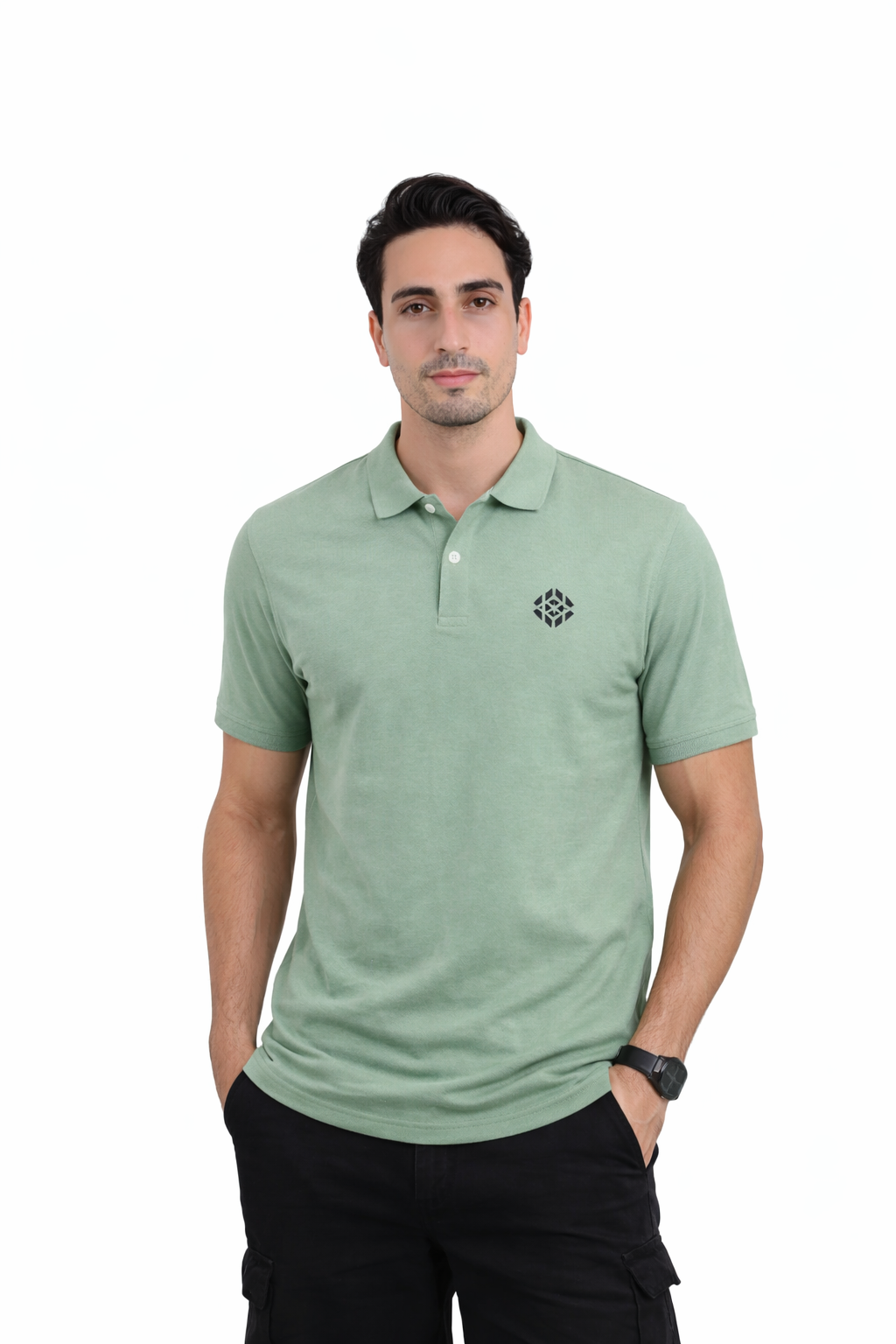 MEN'S PK Polo Tees ( Sage Green)