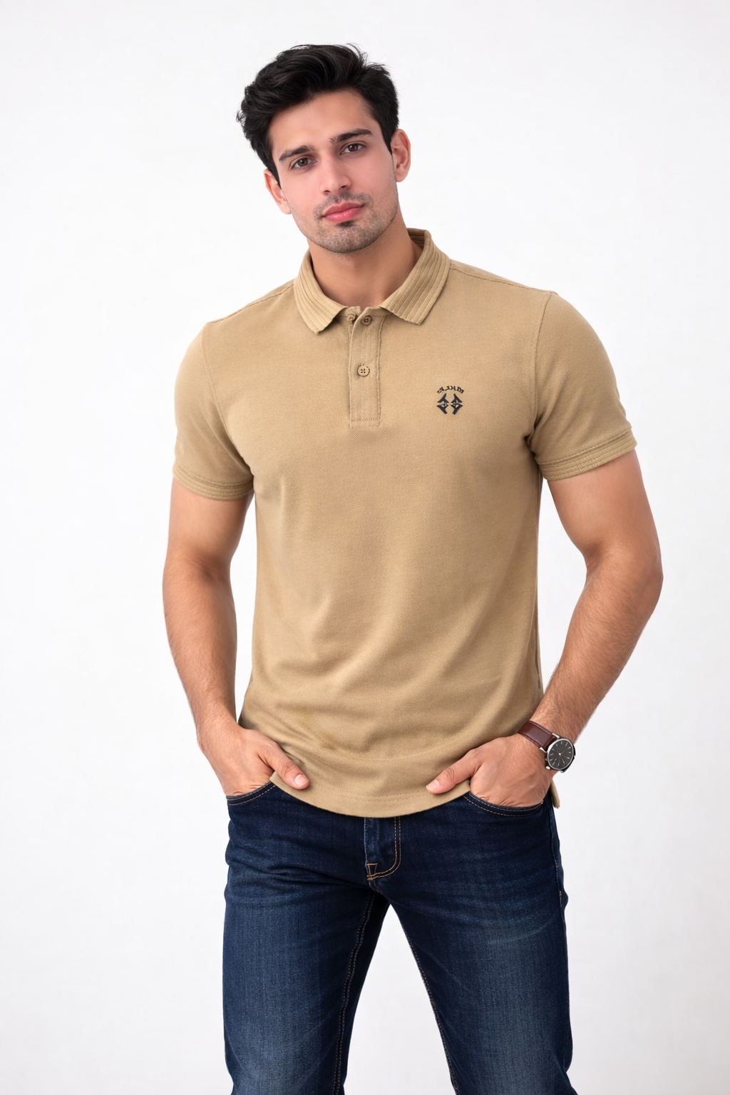 MEN'S PK Polo Tees (Beige)