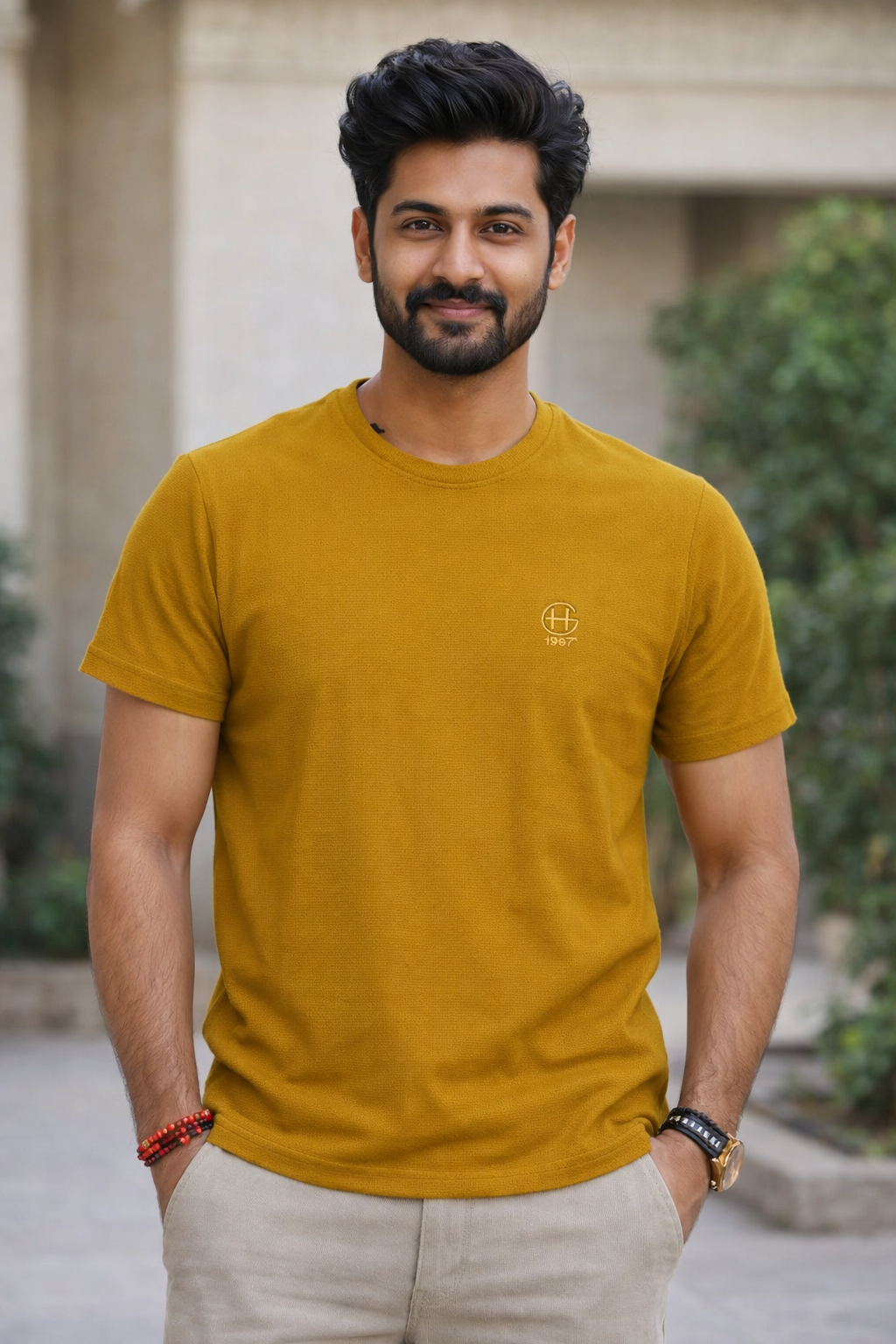 Soft Popcorn Textured Fabric (Mustard)