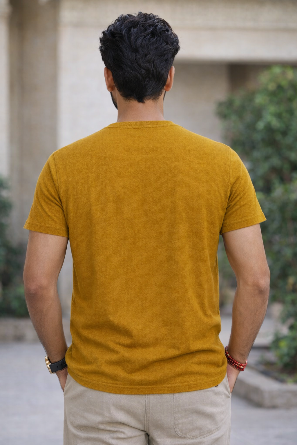 Soft Popcorn Textured Fabric (Mustard)