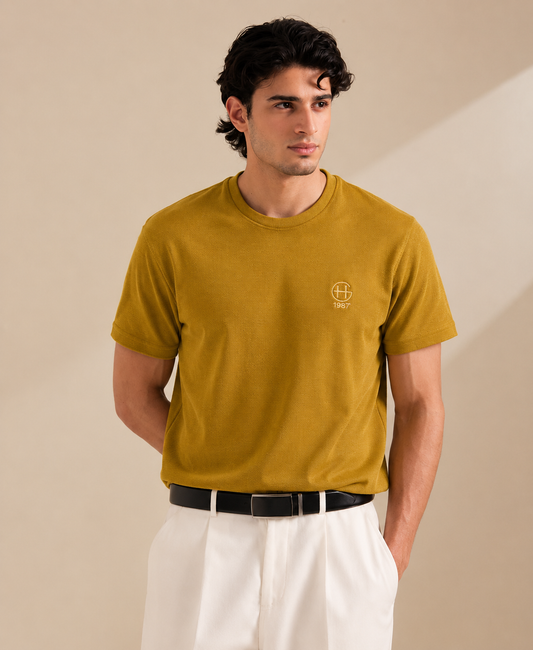 Soft Popcorn Textured Fabric (Mustard)