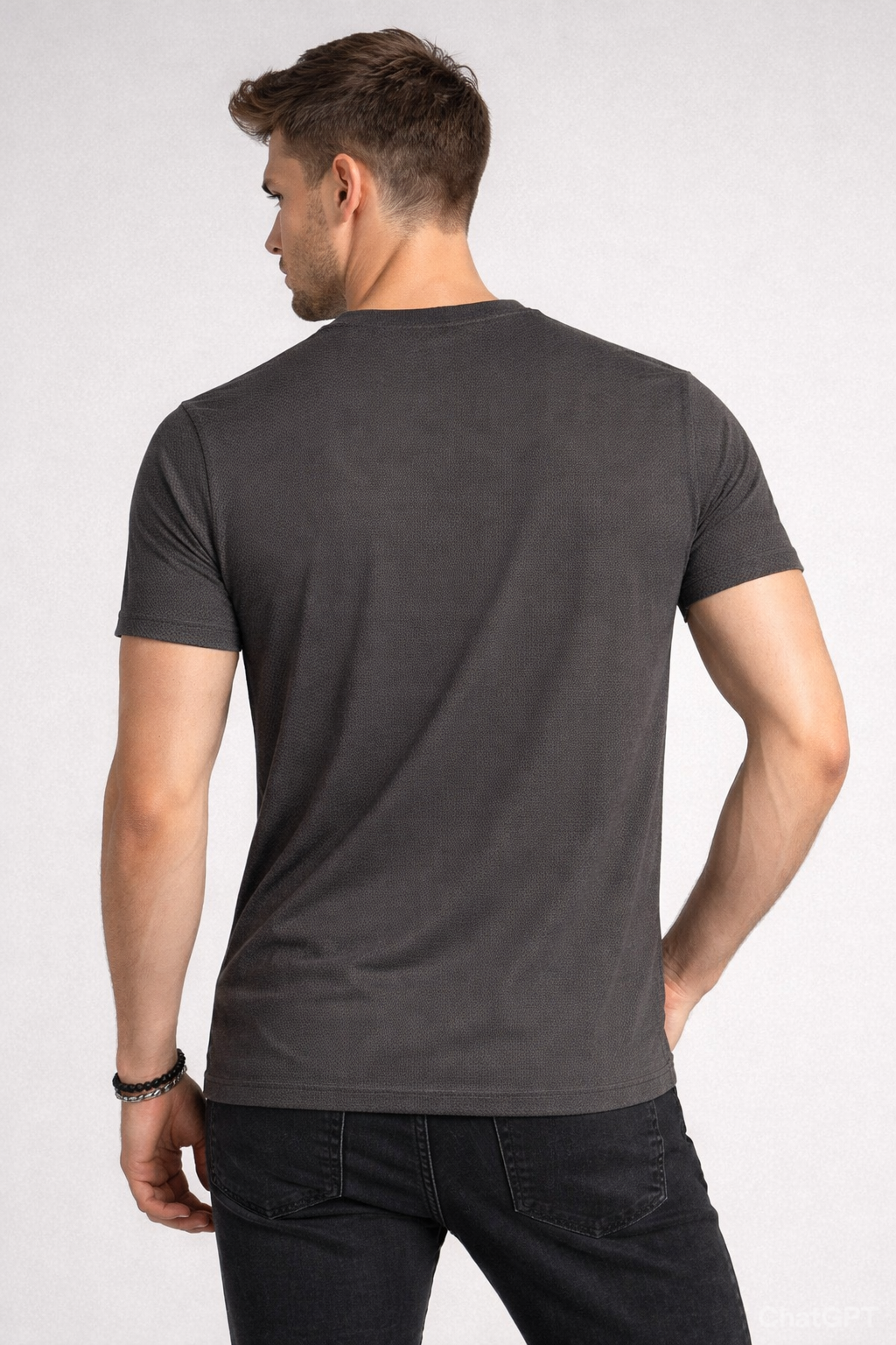 Soft Popcorn Textured Fabric (D-Gray)