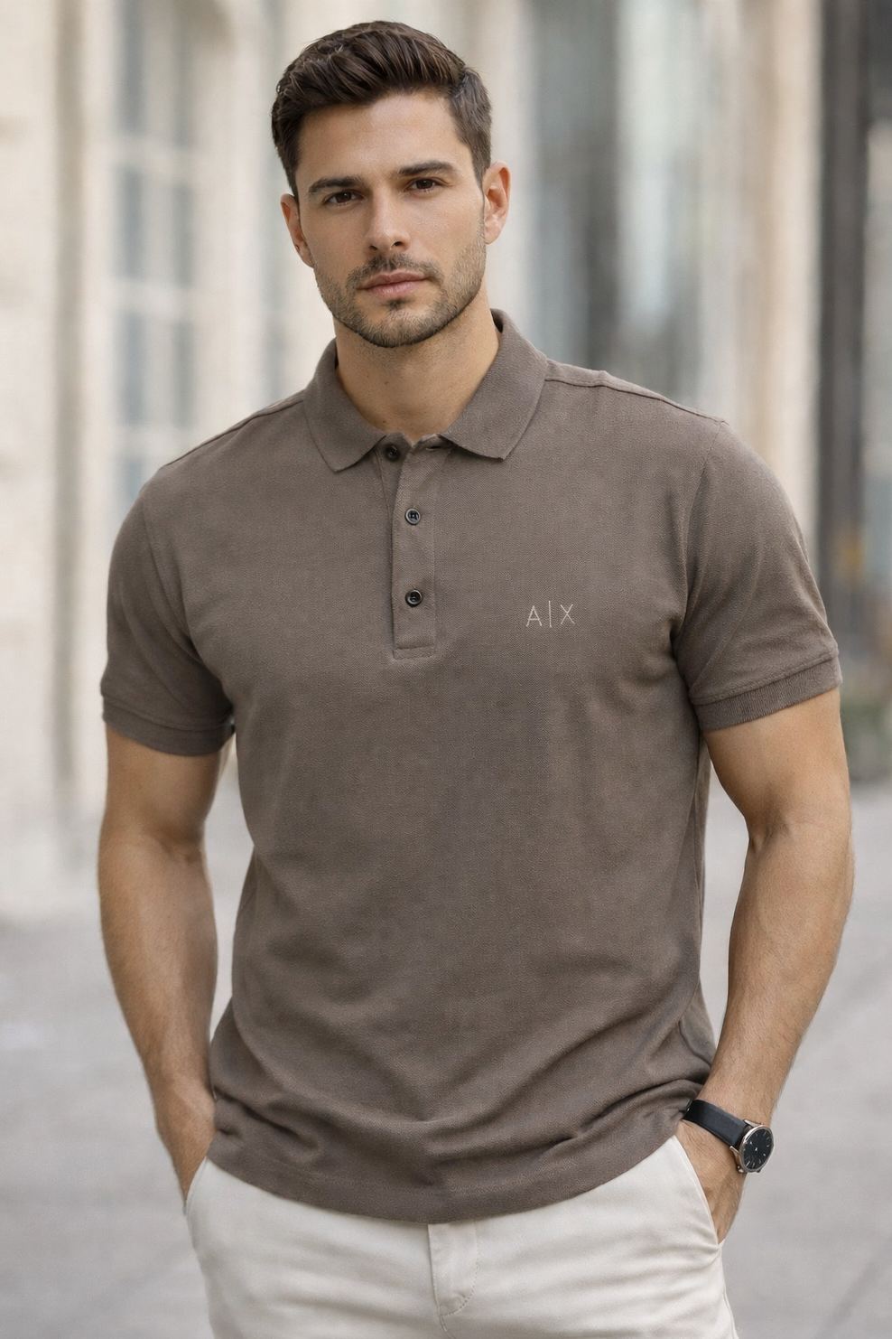 Premium Popcorn Texture Polo Shirt – Soft Stretch Comfort