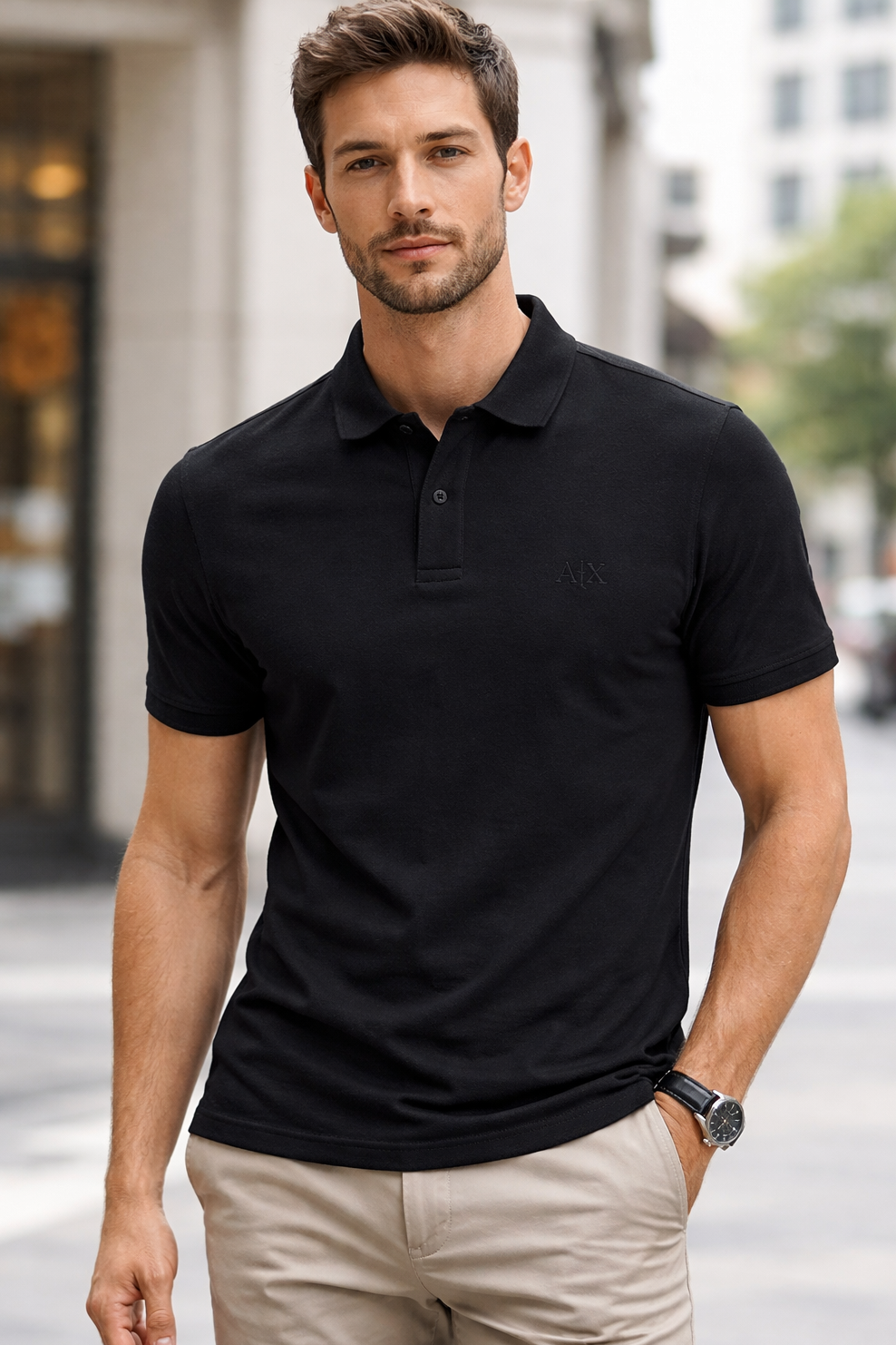 Premium Popcorn Texture Polo Shirt – Soft Stretch Comfort