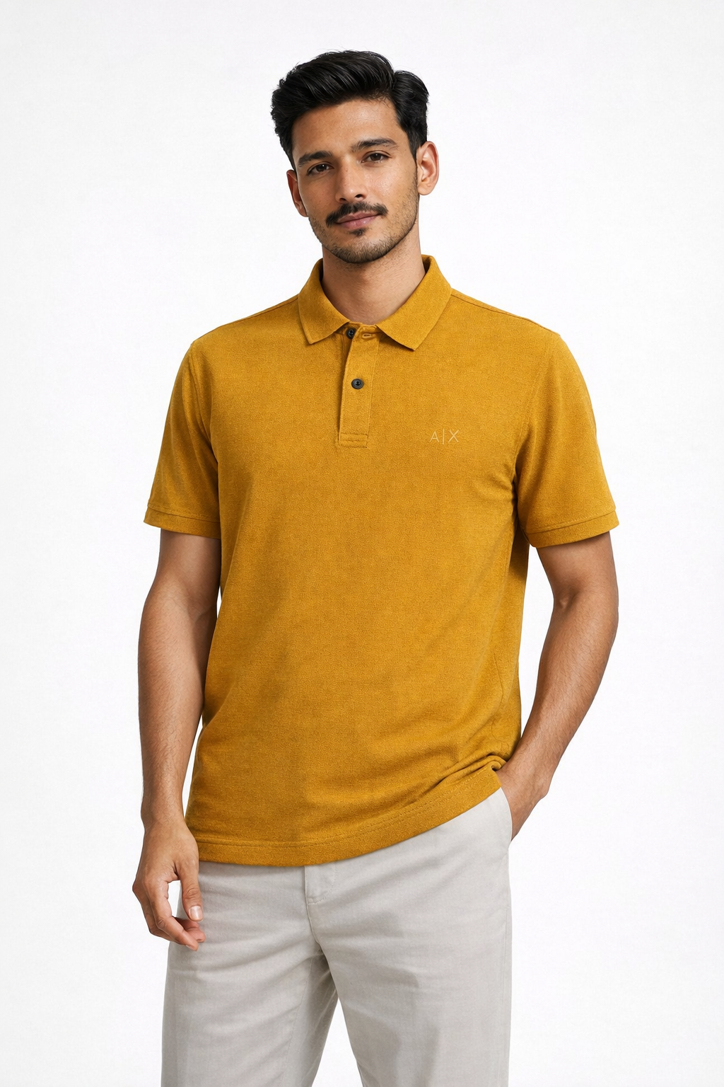 Premium Popcorn Texture Polo Shirt – Soft Stretch Comfort
