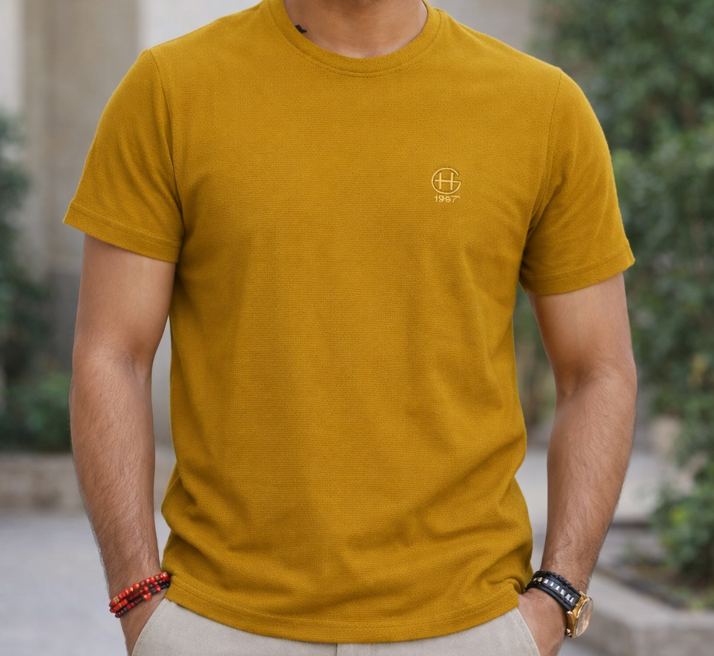 Soft Popcorn Textured Fabric (Mustard)