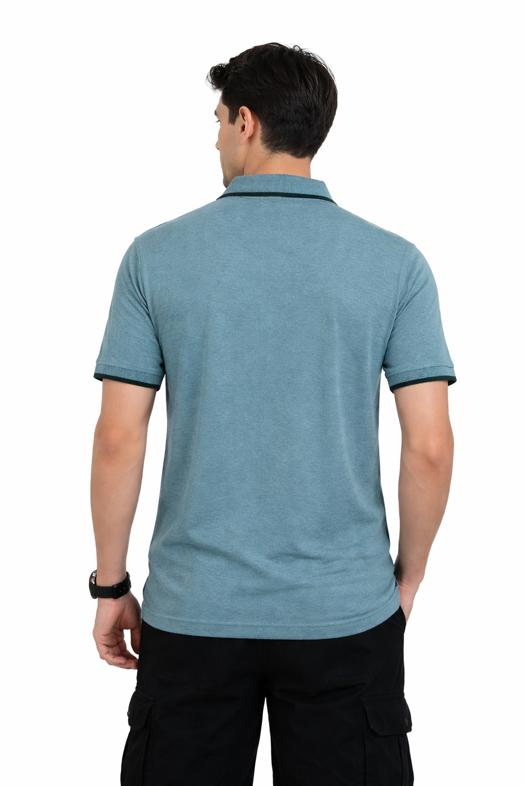 MEN'S Two Tone Tee POLO (Blue Moon)
