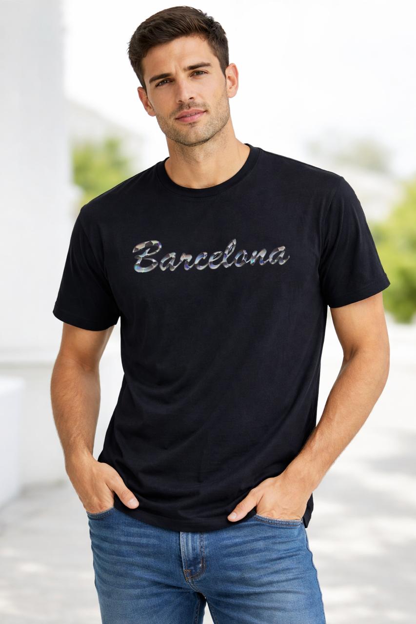 Men’s Premium Barcelona  China Lycra Cotton  Graphic Tee