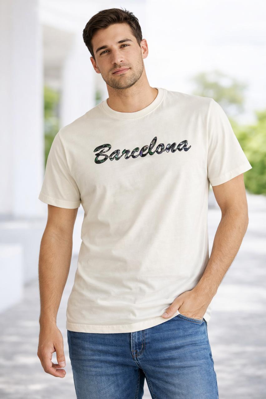 Men’s Premium Barcelona  China Lycra Cotton  Graphic Tee
